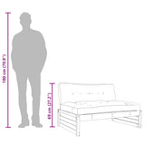 Middle Sofa 120x80 cm Solid Wood Douglas 825763