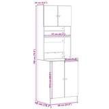 Kitchen Cabinet Concrete Grey 60x50x180 cm Engineered Wood 3276640
