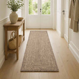 Area Rugs Natural and Black 80 x 200 cm Jute 42010493