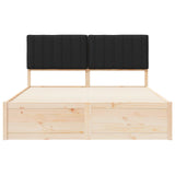 Bed Frame with Upholstered Headboard Black 160 x 200 cm 3398221