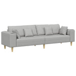 Fabric Sofa with Cushion Cloud Grey 208 cm Fabric 3335151