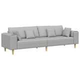 Fabric Sofa with Cushion Cloud Grey 208 cm Fabric 3335151