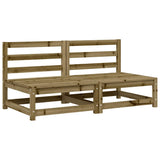 Garden Sofa Natural wood Treated pine wood 70x70x67 cm Modular 837927