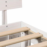 Bed Frame with Headboard White 100 x 200 cm Solid Pine Wood 872540