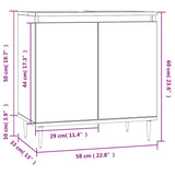 Bathroom Cabinet White 58x33x60 cm Engineered Wood 831572