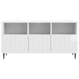 TV Cabinet High Gloss White 102 x 34.5 x 50 cm Engineered Wood 894449
