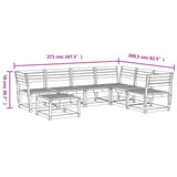Garden Lounge Set White Solid pine wood 7 Piece Set Modular 3216926