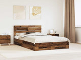 Bed Frame with Drawer with Headboard Manual Engineered Wood 3411665
