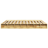 Bed Frame Oak Solid Oak Wood Double Bed Frame Rectangular 3324132