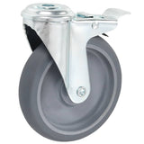 12 pcs Bolt Hole Swivel Casters 125 mm 277877