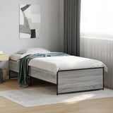 Bed Frame without Mattress Grey Sonoma 90x190 cm Single 845249