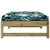 Garden Footstool Brown Impregnated pine wood 120x84x30 cm Modular 825743