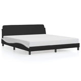 Bed Frame "Dover" Black and White 180x200 cm Super King Faux Leather 373340