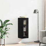 Wall Mounted Cabinet Black Oak 34.5 x 34 x 90 cm 882621