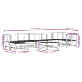 ZNTS 8 Piece Garden Lounge Set Impregnated Wood Pine 3186283