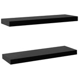 Floating Wall Shelves 2 pcs Black 60x20x3.8 cm 288201