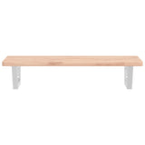 Basin Shelf Wall Mounted Steel and Solid Wood Beech 3302354