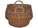 Planter Basket with Storage 2 pcs Brown Lacak Rattan 42020954