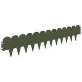 Lawn Edging 20 pcs 103 x 20 cm Steel Olive Green 8008682