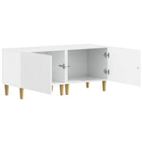 TV Cabinet High Gloss White Engineered Wood 896679