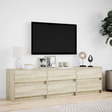 TV Cabinet with LED Sonoma Oak 180x34x50 cm Engineered Wood 3307928