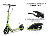 Kick Scooter, Folding 2 Wheel Scooter for 14 Teens Adults, with Dual Brake System, Dual Suspension, T3398P349437