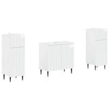 2 Piece Bathroom Cabinet Set ZWOLLE High Gloss White 3418003