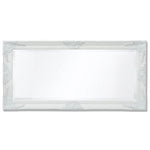 ZNTS Wall Mirror Baroque Style 100x50 cm White 243679