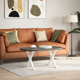 Coffee Table Legs X-Shaped 2 pcs White 50x cm Steel 4012897