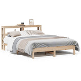 ZNTS Bed Frame without Mattress 150x200 cm King Size Solid Wood Pine 3306144