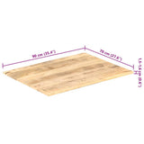 Table Top Solid Mango Wood 15-16 mm 90x70 cm 286018