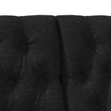 Upholstered Headboard Black 135 cm Solid Pine Wood 879346