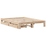Bed Frame without Mattress 150x200 cm King Size Solid Wood Pine 3308996