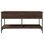 ZNTS Coffee Table Brown Oak 100x50x50 cm Engineered Wood and Metal 845370