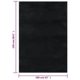 Washable Rug Soft Shaggy 160x230 cm Anti Slip Black 342186