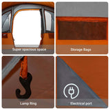 Family Tent with Roof Grey and Orange 576 x 325 x 213 cm 4100684