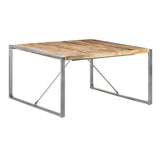Dining Table 140x140x75 cm Rough Mango Wood 321575