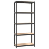 5-Layer Shelves 3 pcs Anthracite Steel&Engineered Wood 152859