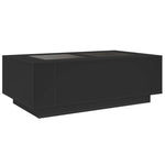 ZNTS Coffee Table with Infinity LED Black 116x69x40 cm 3284057