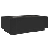 ZNTS Coffee Table with Infinity LED Black 116x69x40 cm 3284057