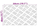 Stair Tread Rectangular 4 pcs Silver 50 x 40 cm Aluminium 4104320