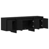 TV Cabinet Black Oak 120 x 30 x 40.5 cm Engineered Wood 862709
