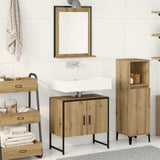 Bathroom Furniture Set Wall-mounted 2 pcs Brown Engineered wood 3334328