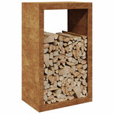 Firewood Rack 60x40x100 cm Weathering Steel 850995