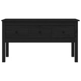 Coffee Table Black 102x49x55 cm Solid Wood Pine 820945