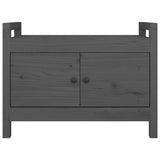 Hall Bench Grey 80x40x60 cm Solid Wood Pine 821781