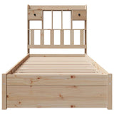 Bookcase Bed without Mattress 75x190cm Solid Wood Pine 3322403