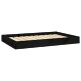 Dog Bed Black 91,5x64x9 cm Solid Wood Pine 820865