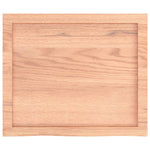 ZNTS Wall Shelf Light Brown 60x50x cm Treated Solid Wood Oak 363652
