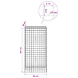 Gabion with 5 mm Wire and 5x5 cm Mesh 50x30x150 cm 3464179